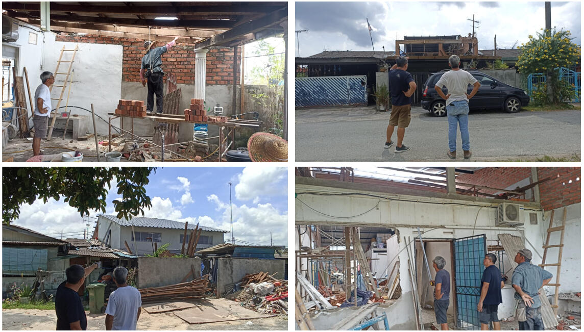 Renovation inspection and discussion.