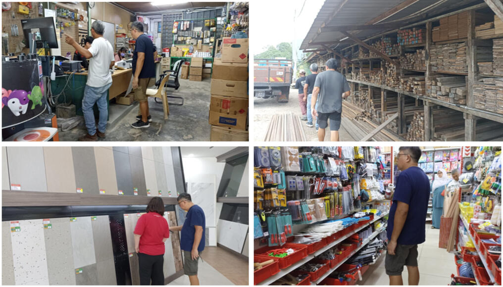 Procurement of materials at many construction store.